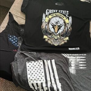 Grunt Style Women’s Lot (3 tanks, 1 Slouchy T)
